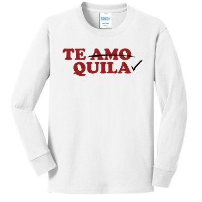 Te Amo Te Quila Funny Kids Long Sleeve Shirt