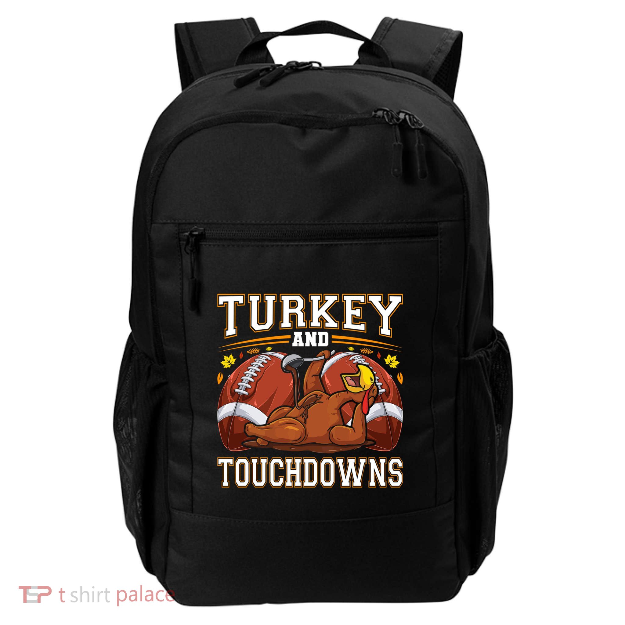 Turkey And Touchdowns Thanksgiving Gift Backpack