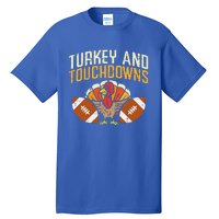 Turkey And Touchdowns American Football Thanksgiving Season Tall T-Shirt