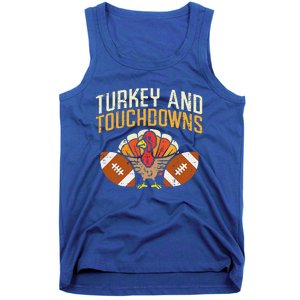 Turkey And Touchdowns American Football Thanksgiving Season Tank Top