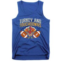 Turkey And Touchdowns American Football Thanksgiving Season Tank Top