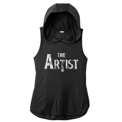 The Artist Ladies PosiCharge Tri-Blend Wicking Draft Hoodie Tank