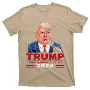 Trump Appears To Emulate Funny On Microphone T-Shirt