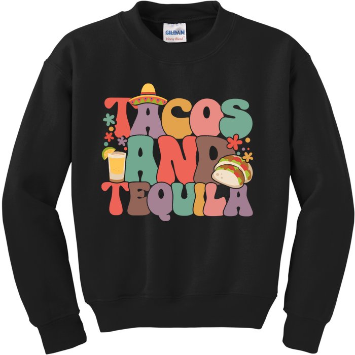 Tacos And Tequila Cinco De Mayo Kids Sweatshirt