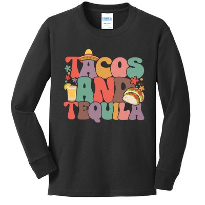 Tacos And Tequila Cinco De Mayo Kids Long Sleeve Shirt