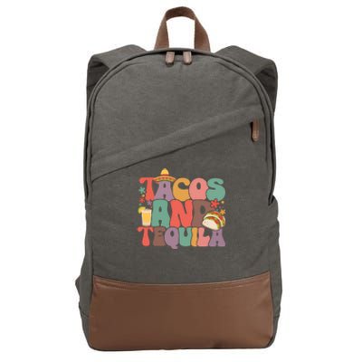 Tacos And Tequila Cinco De Mayo Cotton Canvas Backpack