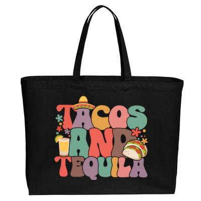 Tacos And Tequila Cinco De Mayo Cotton Canvas Jumbo Tote