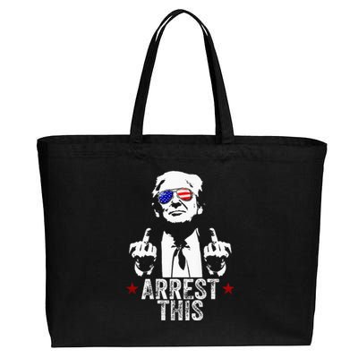 Trump Arrest This Im Voting For The Felon Cotton Canvas Jumbo Tote