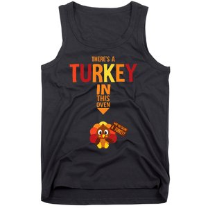 ThereS A Turkey In This Oven Pregnancy Thanksgiving Tank Top