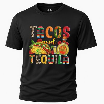 Tacos And Tequila Funny Drinking Taco Mexican Food Lover Performance Shirt