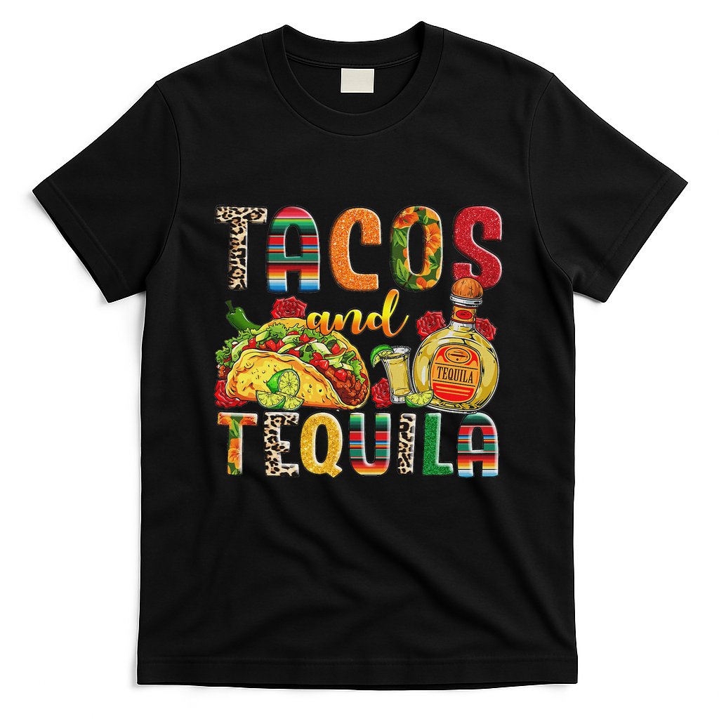 Tacos And Tequila Funny Drinking Taco Mexican Food Lover T-Shirt