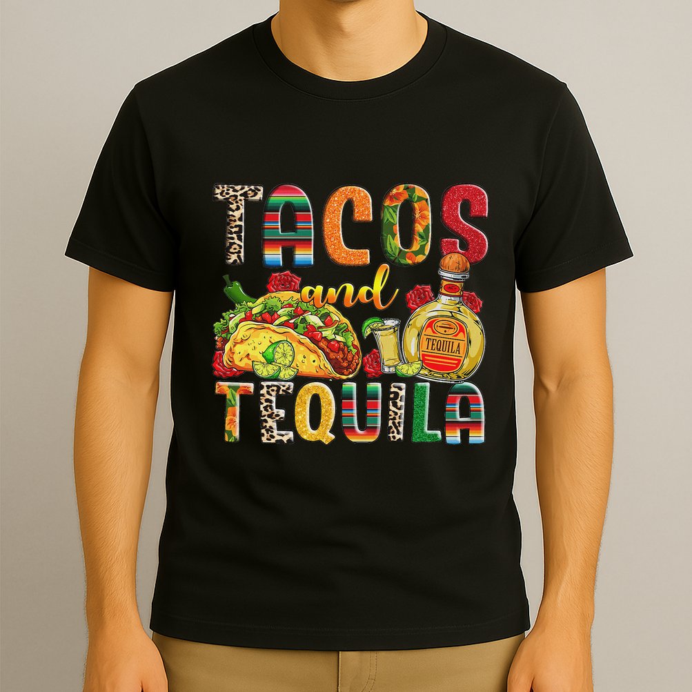 Tacos And Tequila Funny Drinking Taco Mexican Food Lover T-Shirt