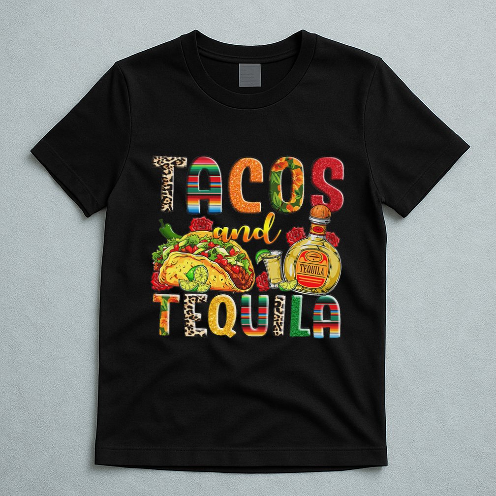 Tacos And Tequila Funny Drinking Taco Mexican Food Lover T-Shirt