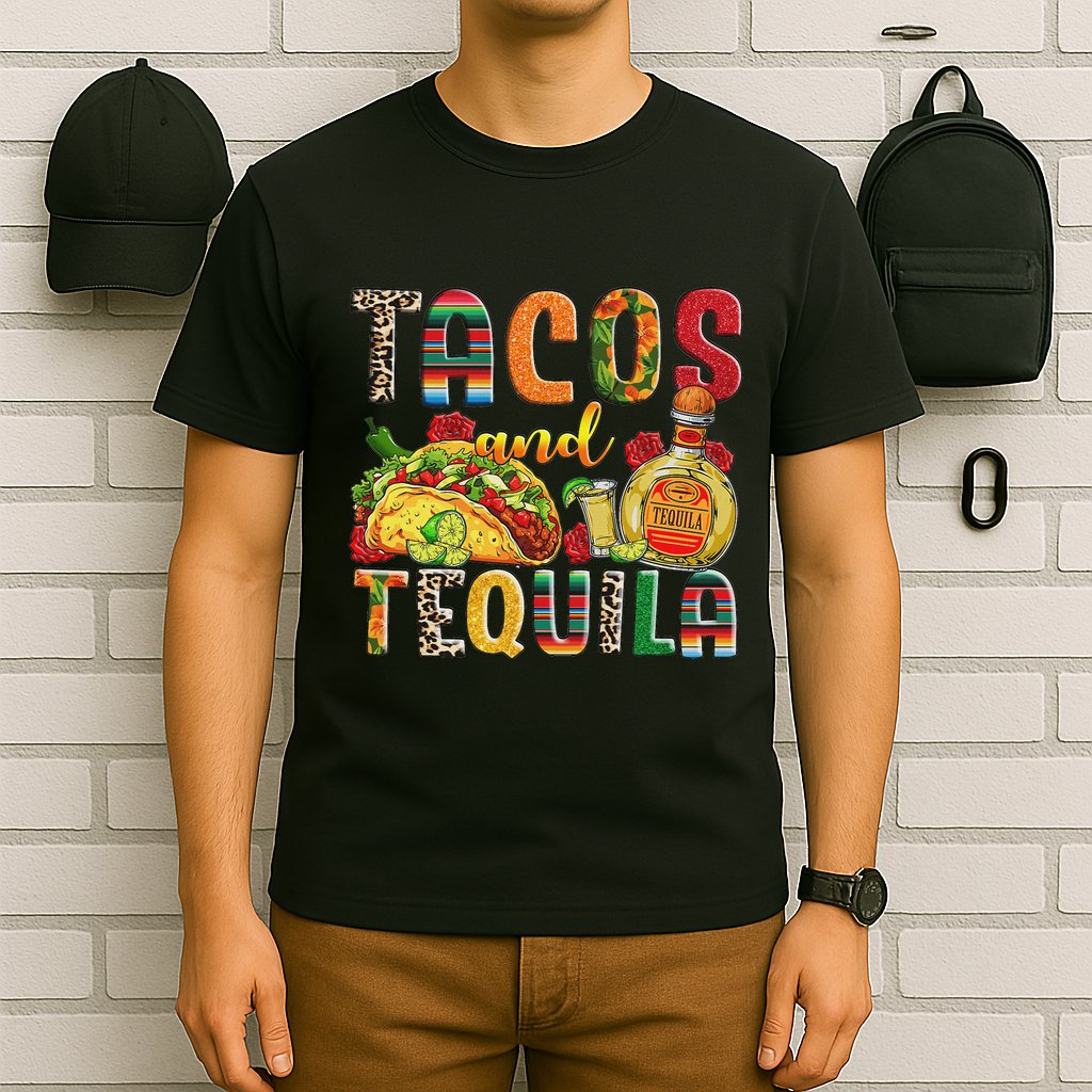 Tacos And Tequila Funny Drinking Taco Mexican Food Lover T-Shirt