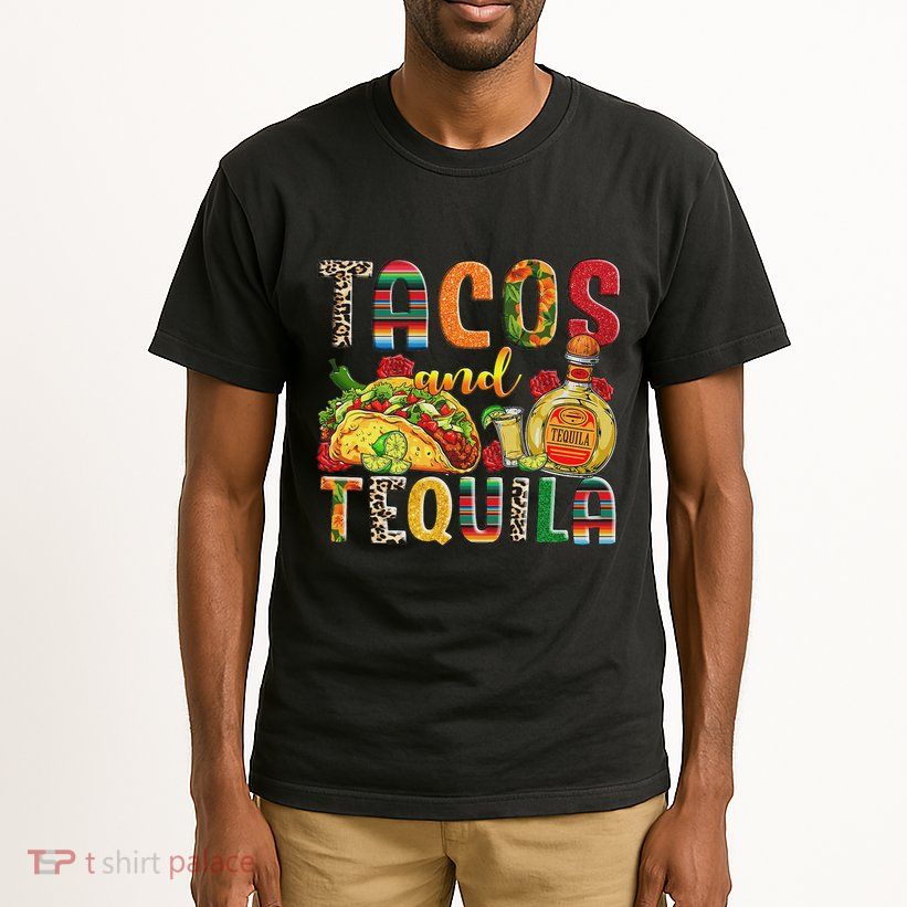 Tacos And Tequila Funny Drinking Taco Mexican Food Lover Tall T-Shirt