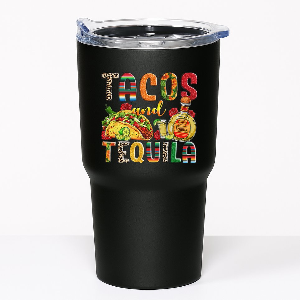 Tacos And Tequila Funny Drinking Taco Mexican Food Lover Tumbler