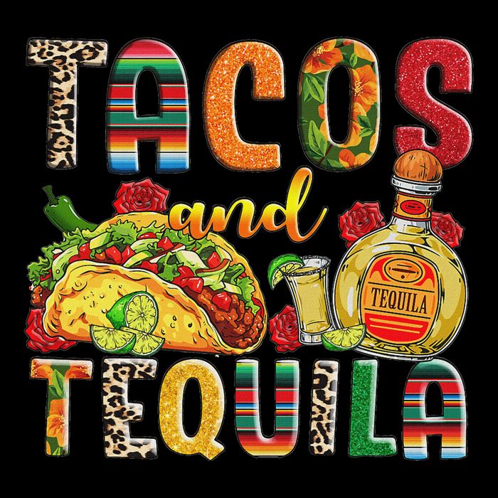 Tacos And Tequila Funny Drinking Taco Mexican Food Lover Cooling Performance Long Sleeve Crew