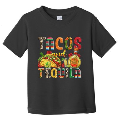 Tacos And Tequila Funny Drinking Taco Mexican Food Lover Toddler T-Shirt