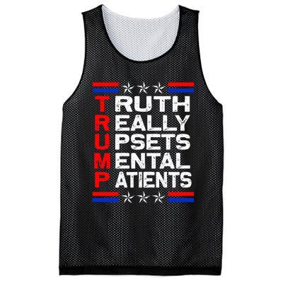 Trump Apparel Truth Really Upsets Mental Patients Usa Flag Mesh Reversible Basketball Jersey Tank