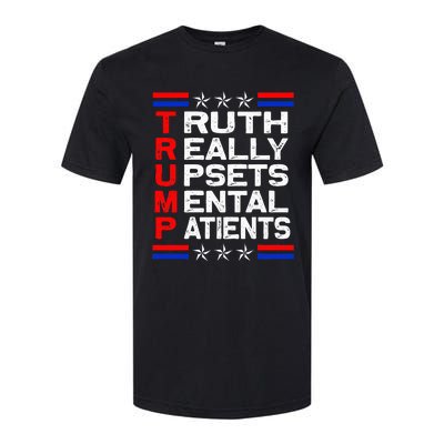 Trump Apparel Truth Really Upsets Mental Patients Usa Flag Softstyle® CVC T-Shirt