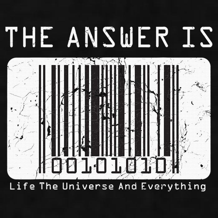 The Answer to Life The Universe and Everything in barcode Ladies PosiCharge Tri-Blend Wicking Tank
