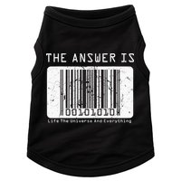 The Answer to Life The Universe and Everything in barcode Doggie Tank