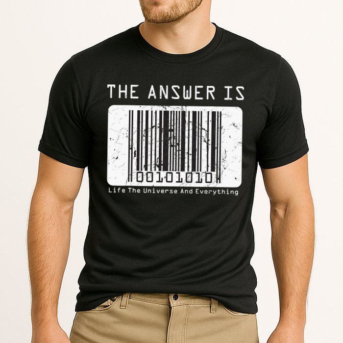 The Answer to Life The Universe and Everything in barcode Performance Shirt
