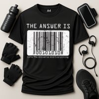 The Answer to Life The Universe and Everything in barcode Performance Shirt