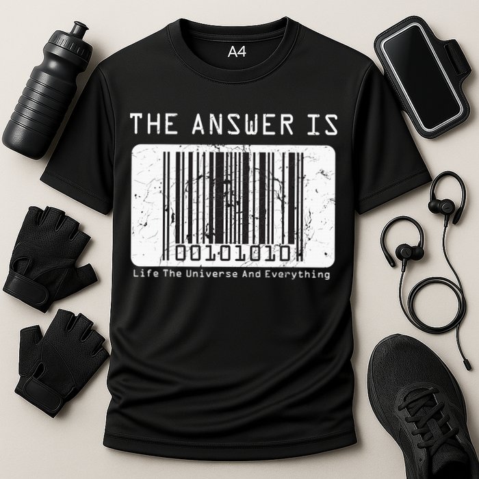 The Answer to Life The Universe and Everything in barcode Performance Shirt