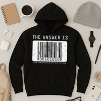 The Answer to Life The Universe and Everything in barcode Hoodie