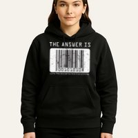 The Answer to Life The Universe and Everything in barcode Hoodie