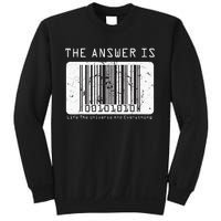 The Answer to Life The Universe and Everything in barcode Sweatshirt