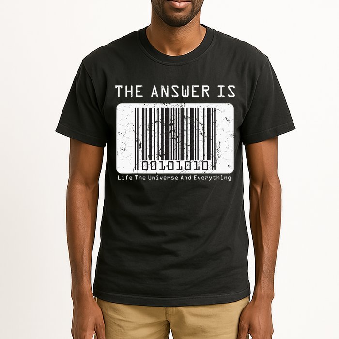 The Answer to Life The Universe and Everything in barcode Tall T-Shirt