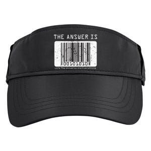 The Answer to Life The Universe and Everything in barcode Adult Drive Performance Visor