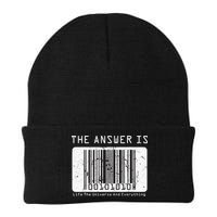 The Answer to Life The Universe and Everything in barcode Beanie