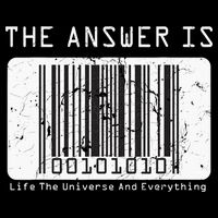 The Answer to Life The Universe and Everything in barcode Drawstring Bag
