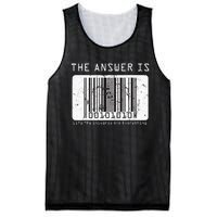 The Answer to Life The Universe and Everything in barcode Mesh Reversible Basketball Jersey Tank