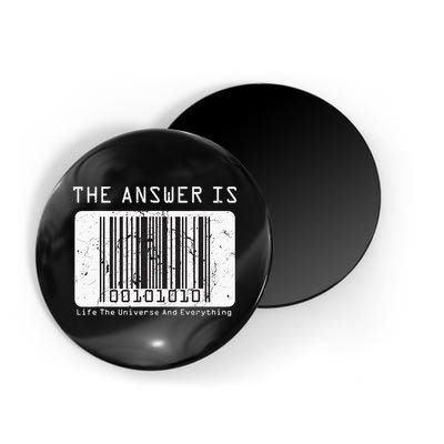 The Answer to Life The Universe and Everything in barcode Magnet