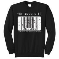 The Answer to Life The Universe and Everything in barcode Tall Sweatshirt