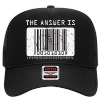 The Answer to Life The Universe and Everything in barcode Trucker Hat