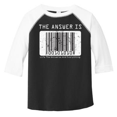 The Answer to Life The Universe and Everything in barcode Toddler Fine Jersey T-Shirt