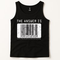 The Answer to Life The Universe and Everything in barcode Tank Top