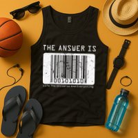 The Answer to Life The Universe and Everything in barcode Tank Top