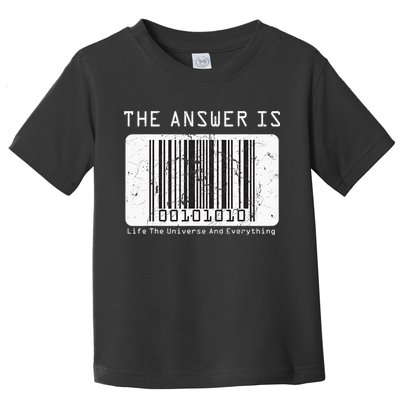 The Answer to Life The Universe and Everything in barcode Toddler T-Shirt