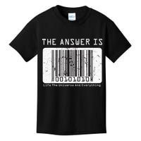 The Answer to Life The Universe and Everything in barcode Kids T-Shirt