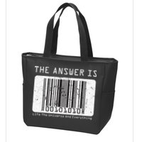 The Answer to Life The Universe and Everything in barcode Zip Tote Bag