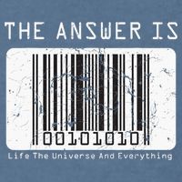 The Answer to Life The Universe and Everything in barcode Garment-Dyed Sweatshirt
