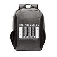 The Answer to Life The Universe and Everything in barcode Vector Backpack
