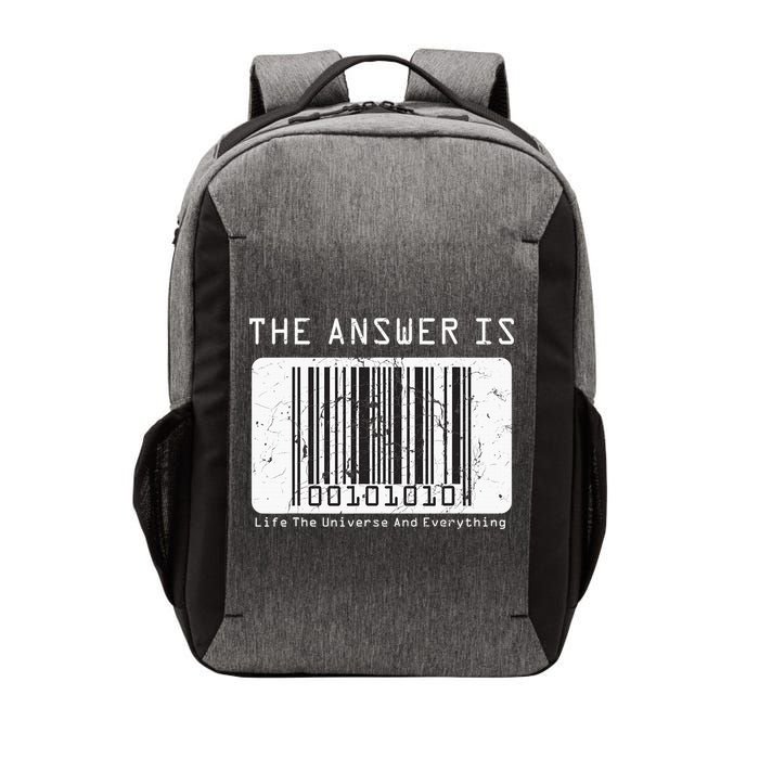The Answer to Life The Universe and Everything in barcode Vector Backpack