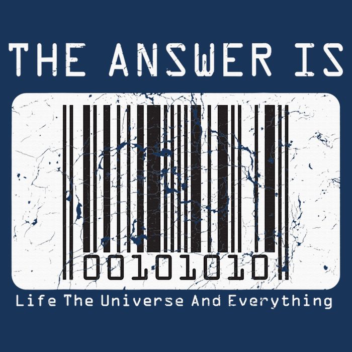 The Answer to Life The Universe and Everything in barcode Infant Baby Jersey Bodysuit